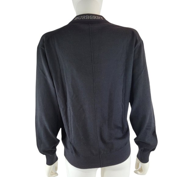 Burberry Black Merino Wool Cardigan - Picture 4 of 7